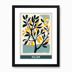 Willow Tree Flat Illustration 1 Poster Art Print