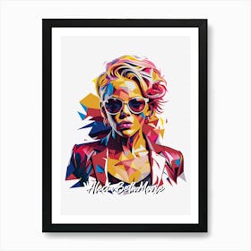 Alecia Beth Moore Pink 03 Portrait Music WPAP Pop Art Art Print