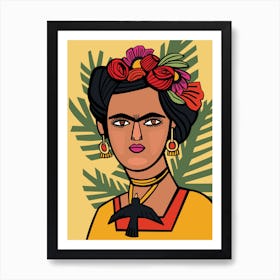 Frida Kahlo Illustrated Art Print