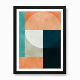 Colorful geometric harmony 2 Art Print