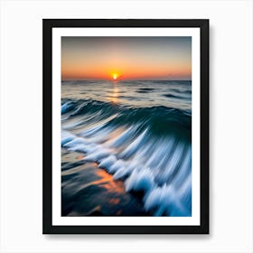 Sunrise At The Beach-Reimagined Art Print