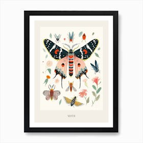 Colourful Insect Illustration Moth 15 Poster Art Print