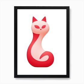 Cat abstract Art Print