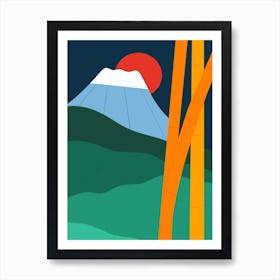 Japanese Sunset Art Print