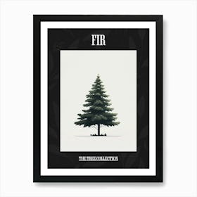 Fir Tree Pixel Illustration 3 Poster Art Print