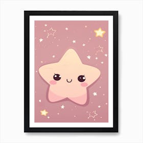 Stars Kawaii Illustration2 Art Print