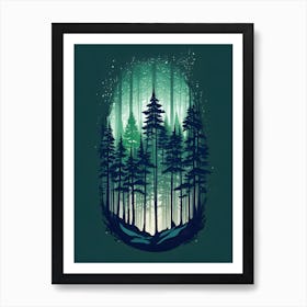 Magical Forest Landscape Art Print