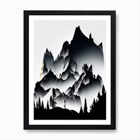 Dolomiti Bellunesi National Park Italy Cut Out Paper Art Print