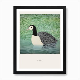 Ohara Koson Inspired Bird Painting Coot 1 Poster Art Print