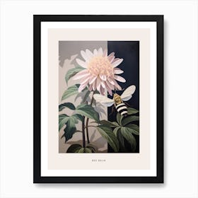 Flower Illustration Bee Balm 1 Poster Art Print