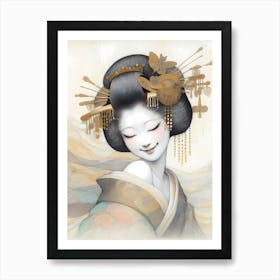 Creative Geisha Illustration 57 Art Print