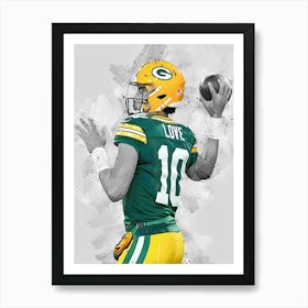 Jordan Love Green Bay Packers Art Print