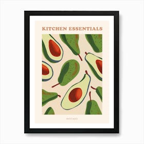 Avocado Pattern Illustration Poster 4 Art Print