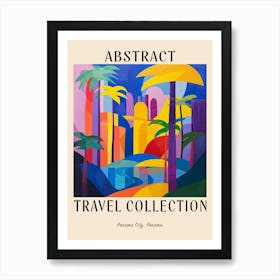 Abstract Travel Collection Poster Panama City Panama 1 Art Print