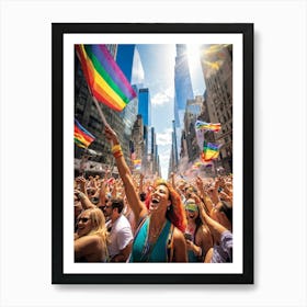 A Jubilant Scene Capturing The Throng Of Illustrations Representing The Vast Spectrum Of The Rainbow (5) Art Print