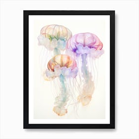 Turritopsis Dohrnii Importal Jellyfish Watercolour 9 Art Print