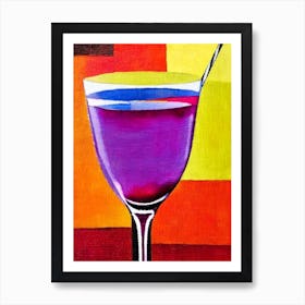 Singapore Sling Paul Klee Inspired Abstract Cocktail Poster Art Print