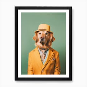 A Golden Retriever Dog 3 Art Print