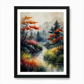 Asian Landscape Painting 48 Art Print