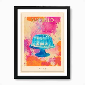 Blue Jelly Retro Space Collage 2 Poster Art Print