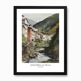 Andorra 2 Watercolour Travel Poster Art Print