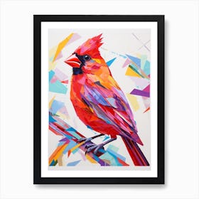 Colourful Bird Painting Northern Cardinal 3 Art Print