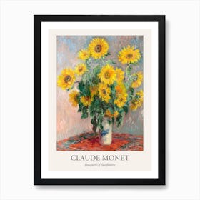 Bouquet Of Sunflowers, Claude Monet  Poster Art Print