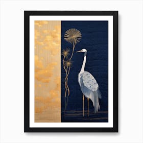 Crane And Dandelion Art Print