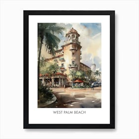 West Palm Beach Watercolor 3travel Poster Art Print