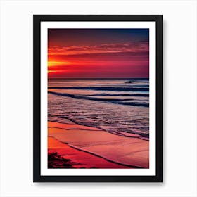 Photograph - Sunset At The Beach Art Print