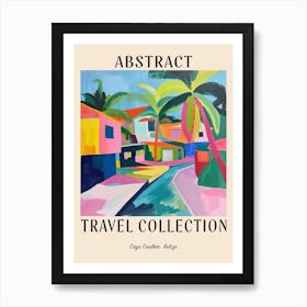 Abstract Travel Collection Poster Caye Caulker Belize 3 Art Print