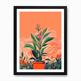 Boho Plant Painting Dracaena Plant 1 Art Print