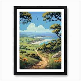 Otter Trail South Africa 2 Vintage Travel Illustration Art Print