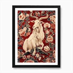 Chinese Lunar Year Of The Goat 2 Full William Morris Style Art Print