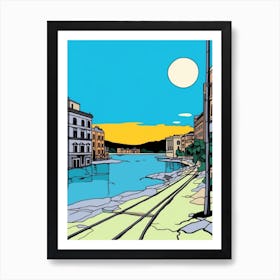 Minimal Design Style Of Vienna, Austria 3 Art Print