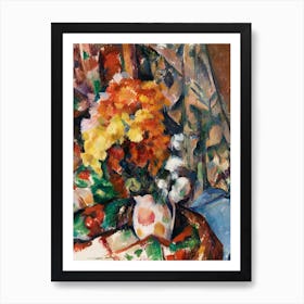 The Flowered Vase, Paul Cézanne Art Print