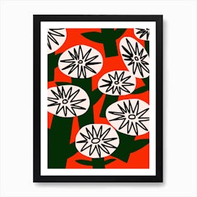 Whimsical Star Bloom Art Print