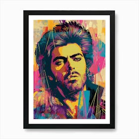 George Michael Retro Poster Art Print