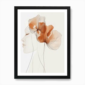 Flowers In A Woman'S Hair Art Print