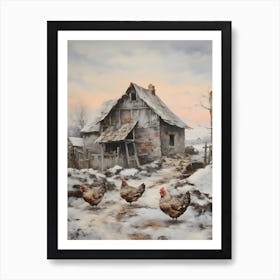 Old Stone Farm Winter 7 Art Print