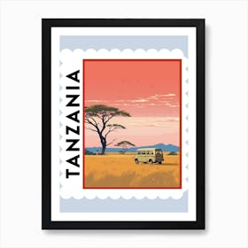 Tanzania Travel Stamp Poster Art Print