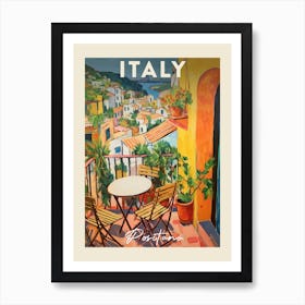 Positano Italy 4 Fauvist Painting Travel Poster Art Print