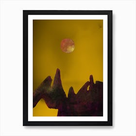 Moonlight In The Mountains Art Print