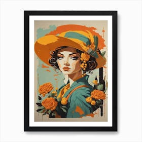 Lady Flower Art Print