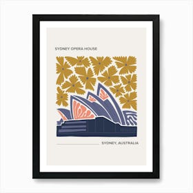 Sydney Opera   Sydney, Australia 2, Warm Colours Illustration Travel Poster 2 Art Print