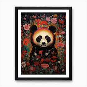 Panda Art In Outsider Art Style 1 Art Print