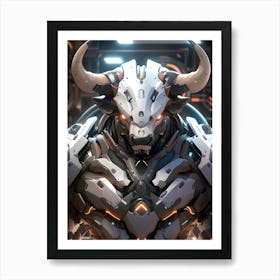 Futuristic Bull 1 Art Print
