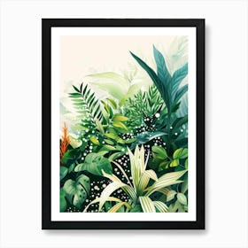 Tropical Jungle Background Art Print