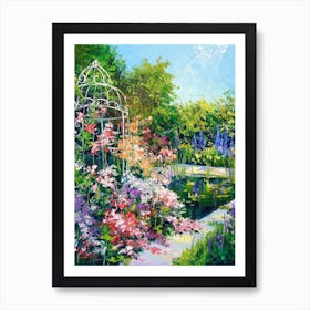 Gazebo by the pond Art Print