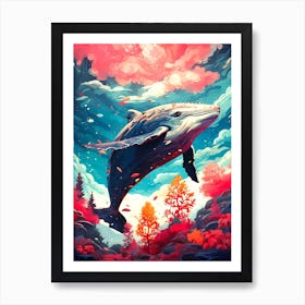 Whale In The Sky 1 Art Print